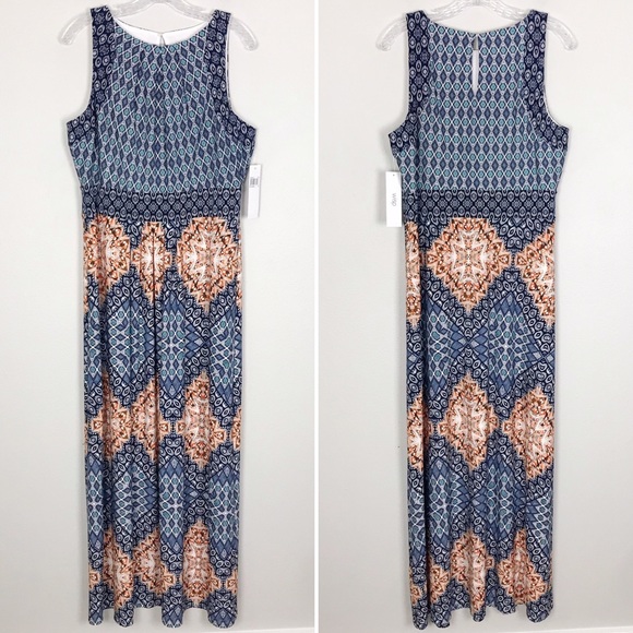 NWT Wisp Stitch Fix Pamela Printed Knit Maxi Dress - Picture 2 of 7